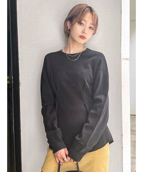 EMODA（エモダ）の「マークウエストルーズプルオーバー（Tシャツ/カットソー・レディース・ホワイト/ブラック/イエロー・FREE）」の7枚目の写真