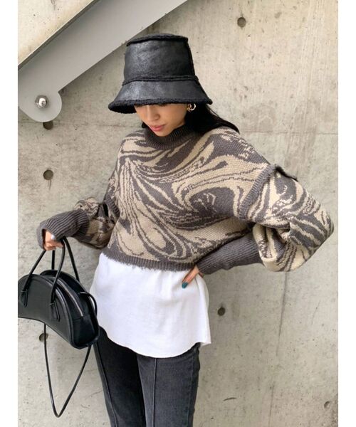 EMODA（エモダ）の「マークウエストルーズプルオーバー（Tシャツ/カットソー・レディース・ホワイト/ブラック/イエロー・FREE）」の6枚目の写真