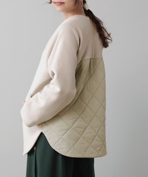 Bou Jeloud | ノーカラーバック切替コート(ノーカラーコート)