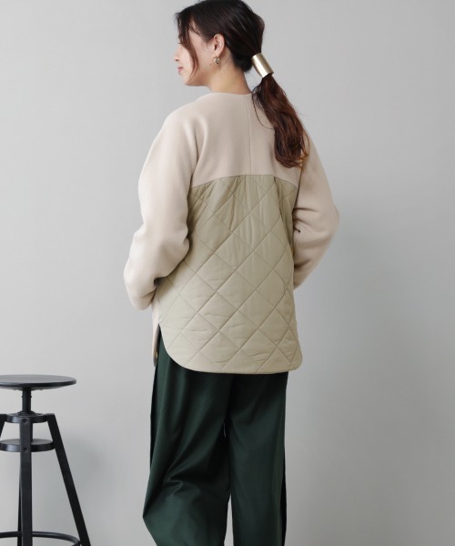 Bou Jeloud ブージュルード バリアスVカラーコート 楽天市場】【SALE／20%OFF】バイカラーボンディングコート Bou