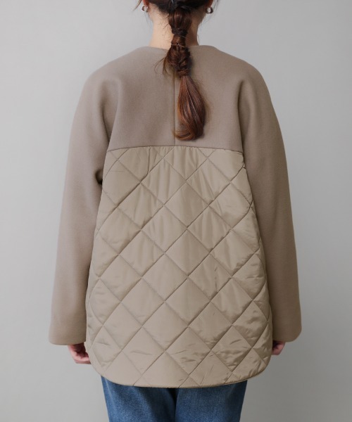 Bou Jeloud ブージュルード バリアスVカラーコート 楽天市場】【SALE／20%OFF】バイカラーボンディングコート Bou