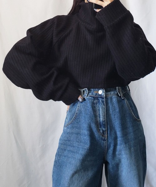 me+em select（ミームセレクト）の「【3WAY】襟ショートドルマンカーディガン【韓国製】（カーディガン/ボレロ・レディース・ブラック/ベージュ/グレー/アイボリー/チャコール・FREE）」の11枚目の写真