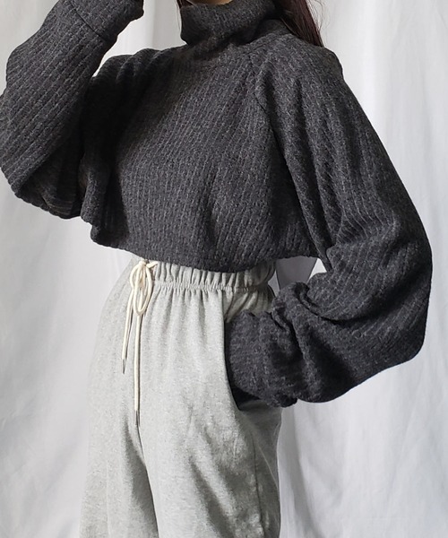 me+em select（ミームセレクト）の「【3WAY】襟ショートドルマンカーディガン【韓国製】（カーディガン/ボレロ・レディース・ブラック/ベージュ/グレー/アイボリー/チャコール・FREE）」の20枚目の写真
