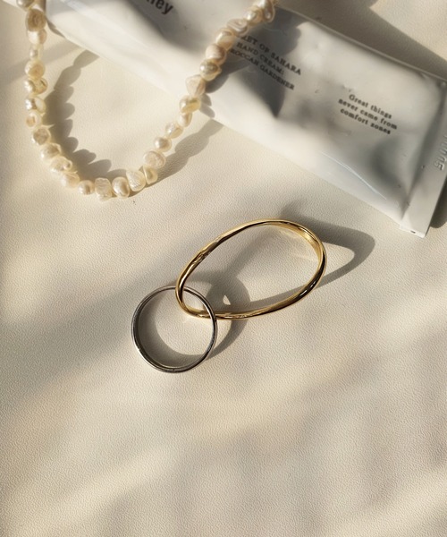 CEMONEMO（セモネモ）の「2way コンビカラー ダブルフィンガーリング（リング・レディース・シルバー×ゴールド・FREE）」の3枚目の写真