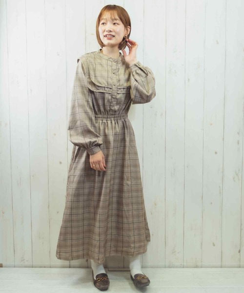 Clice de Paris（クリシェドゥパリス）の「PSGチェック柄ワンピース（ワンピース・レディース・ベージュ/グレー・ONESIZE）」の18枚目の写真
