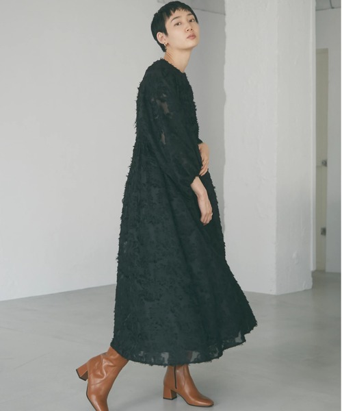 armonia(アルモニーア)の「armonia・ジャガードドレス・ワンピース*(ワンピース・レディース・オフホワイト/ブラック・FREE)」の2枚目の写真