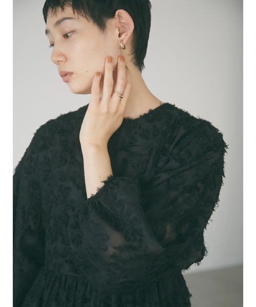 armonia(アルモニーア)の「armonia・ジャガードドレス・ワンピース*(ワンピース・レディース・オフホワイト/ブラック・FREE)」の3枚目の写真