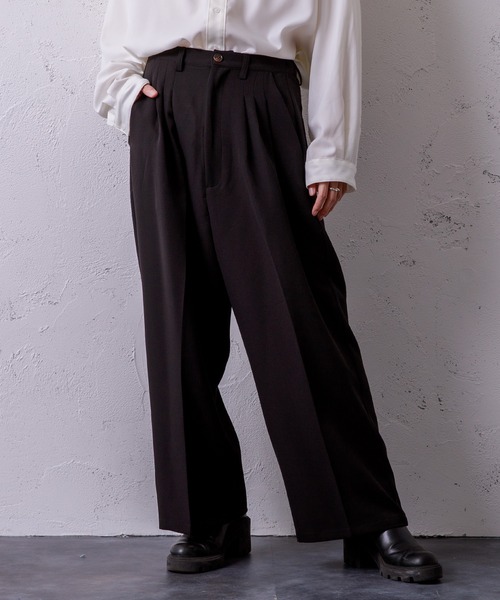 Adoon plain（アドーンプレーン）の「【Adoon plain】ワイドパンツ（その他パンツ・メンズ・ブラック/グレー/グリーン・SMALL/MEDIUM/LARGE）」の2枚目の写真