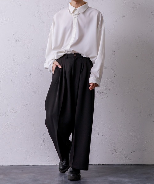 Adoon plain（アドーンプレーン）の「【Adoon plain】ワイドパンツ（その他パンツ・メンズ・ブラック/グレー/グリーン・SMALL/MEDIUM/LARGE）」の13枚目の写真