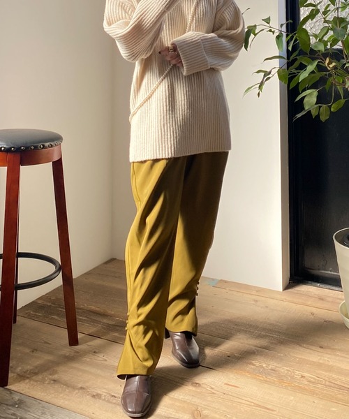 archives（アルシーヴ）の「【限定item】２ＷＡＹヘムタックパンツ（その他パンツ・レディース・ブラウン/グリーン/アイボリー・MEDIUM）」の3枚目の写真