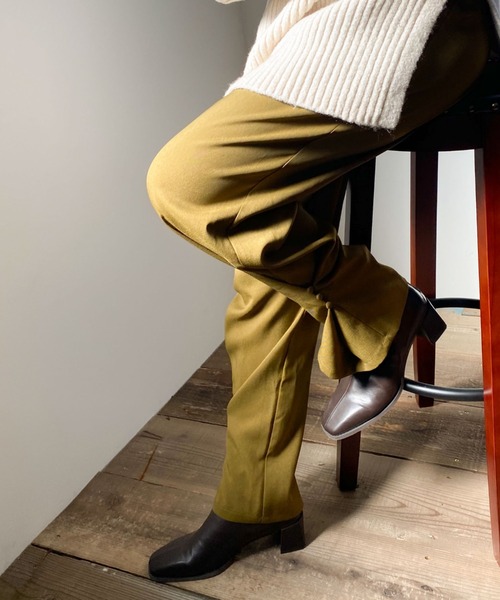 archives（アルシーヴ）の「【限定item】２ＷＡＹヘムタックパンツ（その他パンツ・レディース・ブラウン/グリーン/アイボリー・MEDIUM）」の6枚目の写真