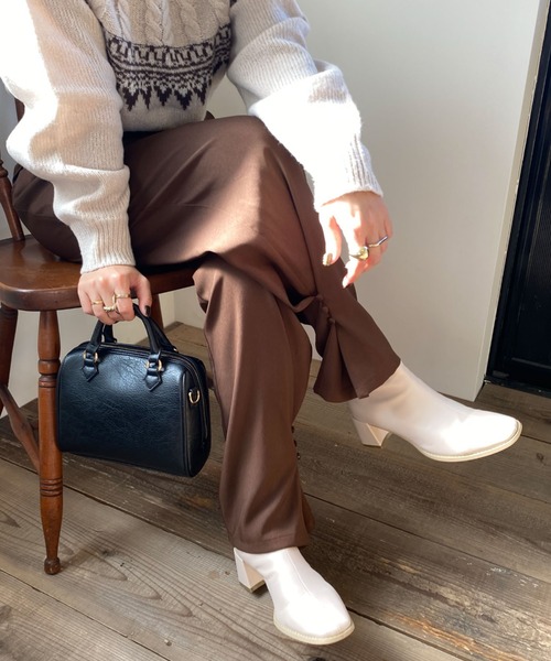 archives（アルシーヴ）の「【限定item】２ＷＡＹヘムタックパンツ（その他パンツ・レディース・ブラウン/グリーン/アイボリー・MEDIUM）」の15枚目の写真