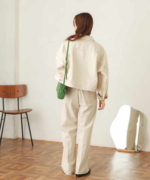 SENSE OF PLACE by URBAN RESEARCH(センスオブプレイスバイアーバンリサーチ)の「『ユニセックス』センタープレスフレアデニム(デニムパンツ・レディース・ブラック/アイボリー/ライトインディゴブルー/ワンウォッシュ・SMALL/MEDIUM/X-SMALL/TALL)」の15枚目の写真