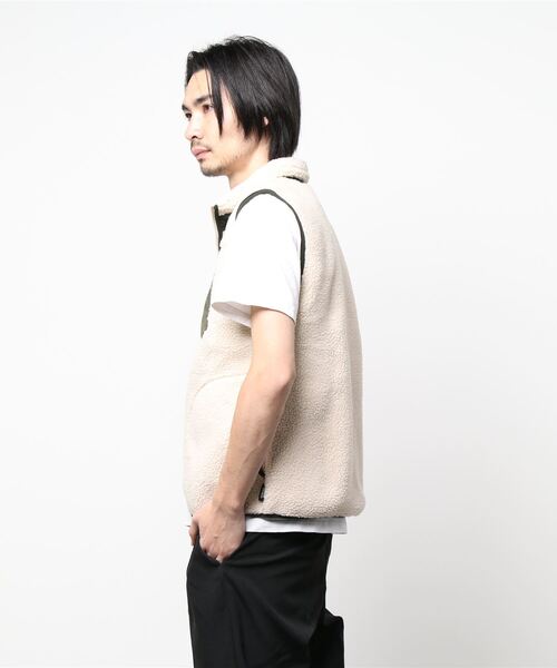 JEANS MATE（ジーンズメイト）の「防風加工　スタンドカラーボアベスト（ベスト・メンズ・ベージュ/アイボリー/カーキ・LARGE/MEDIUM/X-LARGE）」の13枚目の写真