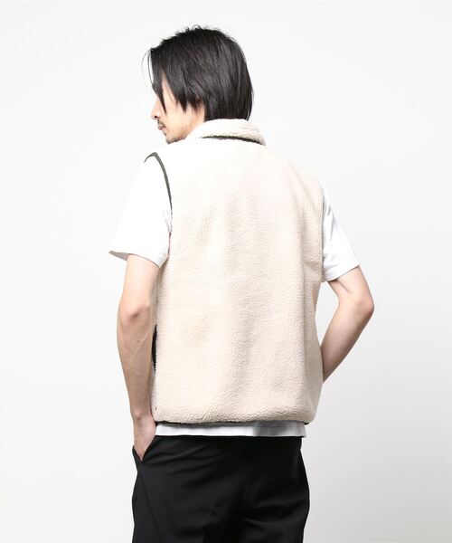 JEANS MATE（ジーンズメイト）の「防風加工　スタンドカラーボアベスト（ベスト・メンズ・ベージュ/アイボリー/カーキ・LARGE/MEDIUM/X-LARGE）」の14枚目の写真