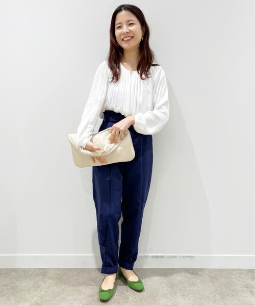 UNTITLED(アンタイトル)の「◆ルミエールクロス ギャザーブラウス【洗える】(Tシャツ/カットソー・レディース・オフホワイト・03/02/04/01/48/44)」の14枚目の写真