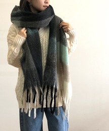 Kotoe | カラフルブロックチェックストール(ストール/ショール)