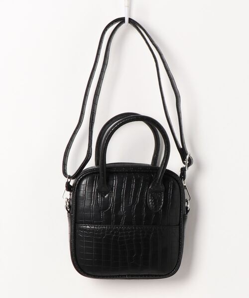 PARKS TOKYO SELECT（パークストウキョウセレクト）の「2wayクロコ柄スクエアレザーハンドバッグ（ハンドバッグ・レディース・ブラック/ベージュ/ブラウン/ホワイト・FREE）」の8枚目の写真