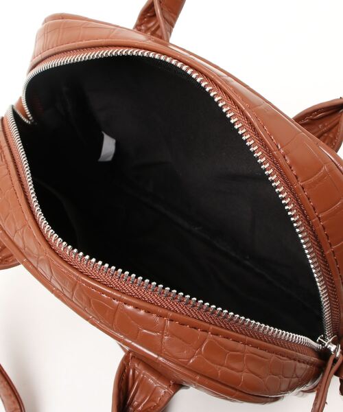 PARKS TOKYO SELECT（パークストウキョウセレクト）の「2wayクロコ柄スクエアレザーハンドバッグ（ハンドバッグ・レディース・ブラック/ベージュ/ブラウン/ホワイト・FREE）」の7枚目の写真