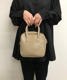 PARKS TOKYO SELECT | 2wayクロコ柄スクエアレザーハンドバッグ(ハンドバッグ)