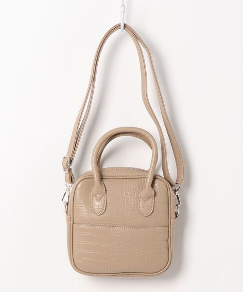 PARKS TOKYO SELECT（パークストウキョウセレクト）の「2wayクロコ柄スクエアレザーハンドバッグ（ハンドバッグ・レディース・ブラック/ベージュ/ブラウン/ホワイト・FREE）」の11枚目の写真