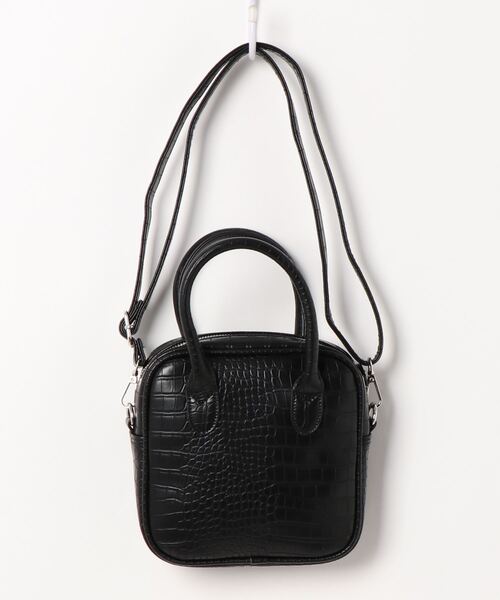 PARKS TOKYO SELECT（パークストウキョウセレクト）の「2wayクロコ柄スクエアレザーハンドバッグ（ハンドバッグ・レディース・ブラック/ベージュ/ブラウン/ホワイト・FREE）」の13枚目の写真
