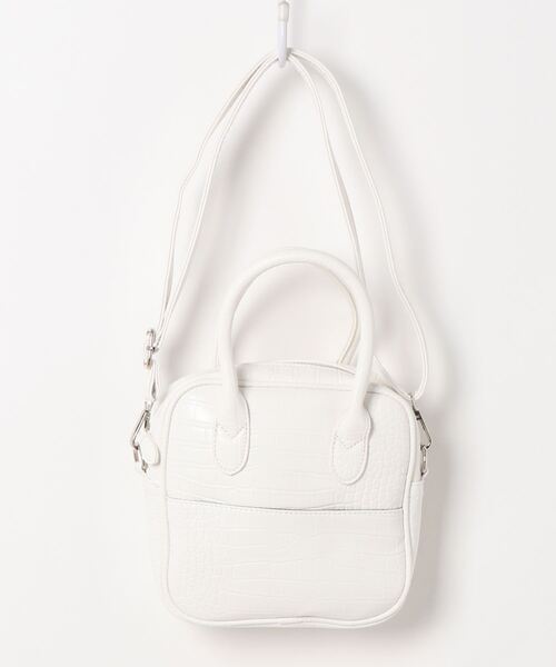 PARKS TOKYO SELECT（パークストウキョウセレクト）の「2wayクロコ柄スクエアレザーハンドバッグ（ハンドバッグ・レディース・ブラック/ベージュ/ブラウン/ホワイト・FREE）」の14枚目の写真