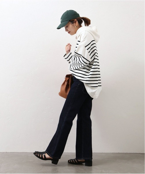 JOURNAL STANDARD(ジャーナルスタンダード)の「《追加》ボーダーウラケフードプルオーバー◆2(パーカー・レディース・ブラック/ブルー・FREE)」の6枚目の写真