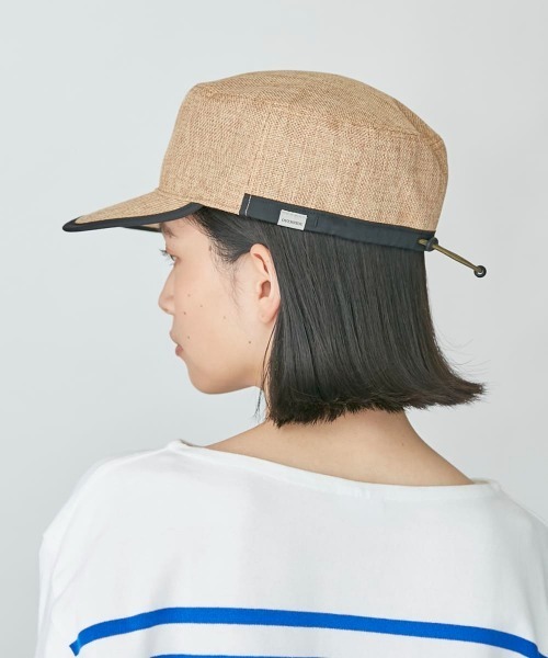 OVERRIDE(オーバーライド)の「OVERRIDE POLYSHEET FLATTOP CAP(キャップ・レディース・ブラック/ナチュラル・58cm)」の14枚目の写真