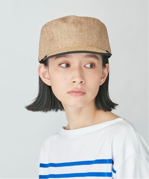OVERRIDE(オーバーライド)の「OVERRIDE POLYSHEET FLATTOP CAP(キャップ・レディース・ブラック/ナチュラル・58cm)」の12枚目の写真