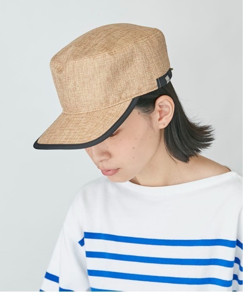 OVERRIDE(オーバーライド)の「OVERRIDE POLYSHEET FLATTOP CAP(キャップ・レディース・ブラック/ナチュラル・58cm)」の13枚目の写真