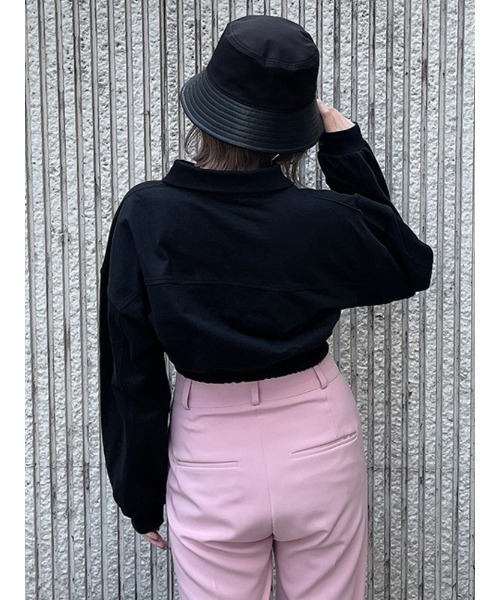 ENVYM(アンビー)の「ルーズポロTOPS(Tシャツ/カットソー・レディース・ホワイト/ピンク/ブラック・FREE)」の10枚目の写真