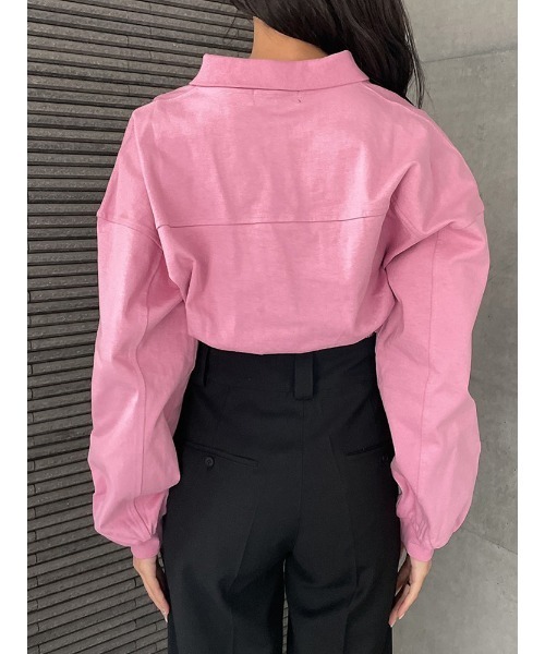 ENVYM(アンビー)の「ルーズポロTOPS(Tシャツ/カットソー・レディース・ホワイト/ピンク/ブラック・FREE)」の16枚目の写真