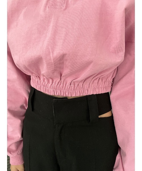 ENVYM(アンビー)の「ルーズポロTOPS(Tシャツ/カットソー・レディース・ホワイト/ピンク/ブラック・FREE)」の19枚目の写真