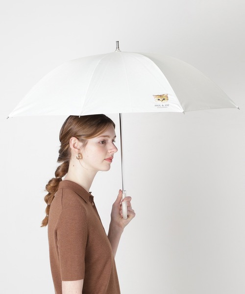 PAUL&JOE（ポールアンドジョー）の「遮光 晴雨兼用 日傘　”ワンポイント ヌネット”（長傘・レディース・ホワイト/ベージュ/ネイビー・FREE）」の4枚目の写真