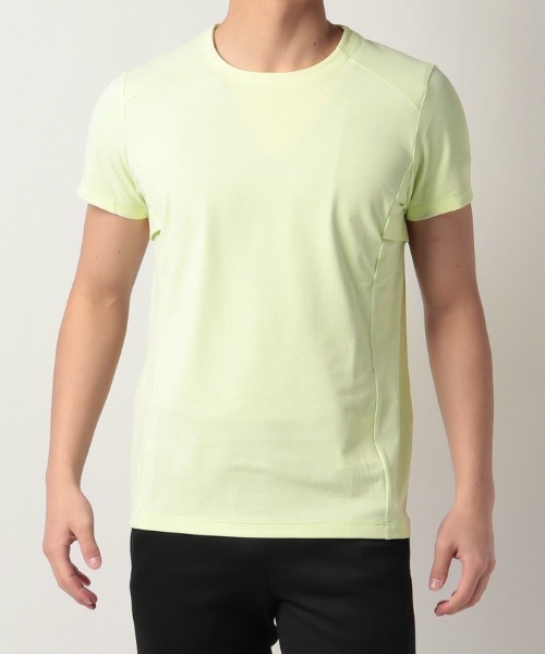 DESCENTE(デサント)の「【デサントアスレチック】エアロストリーム半袖シャツ /AERO STREAM H/S SHIRT 吸水速乾 ランニング トレーニング(Tシャツ/カットソー・メンズ・ライム/グレー/ブラック・X-LARGE/MEDIUM/SMALL/LARGE)」の3枚目の写真