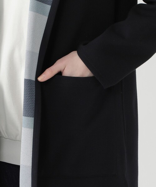 BLUE LABEL CRESTBRIDGE(ブルーレーベルクレストブリッジ)の「クレストブリッジチェックリバーシブルコーディガン(その他アウター・レディース・ダークネイビー/ネイビー/ベージュ・38)」の8枚目の写真