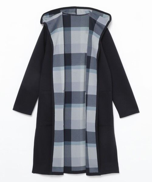 BLUE LABEL CRESTBRIDGE(ブルーレーベルクレストブリッジ)の「クレストブリッジチェックリバーシブルコーディガン(その他アウター・レディース・ダークネイビー/ネイビー/ベージュ・38)」の9枚目の写真