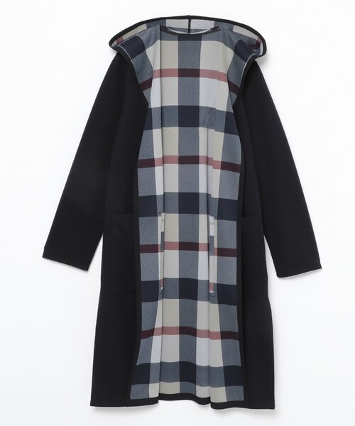 BLUE LABEL CRESTBRIDGE(ブルーレーベルクレストブリッジ)の「クレストブリッジチェックリバーシブルコーディガン(その他アウター・レディース・ダークネイビー/ネイビー/ベージュ・38)」の16枚目の写真