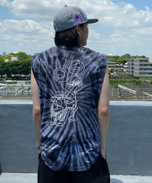 セール ムラサキスポーツ別注 Dc ディーシー タイダイ柄 オーバーサイズ ノースリーブtee 切りっぱなし タンクトップ Dsl2228m タンクトップ Dc ディーシー のファッション通販 Zozotown