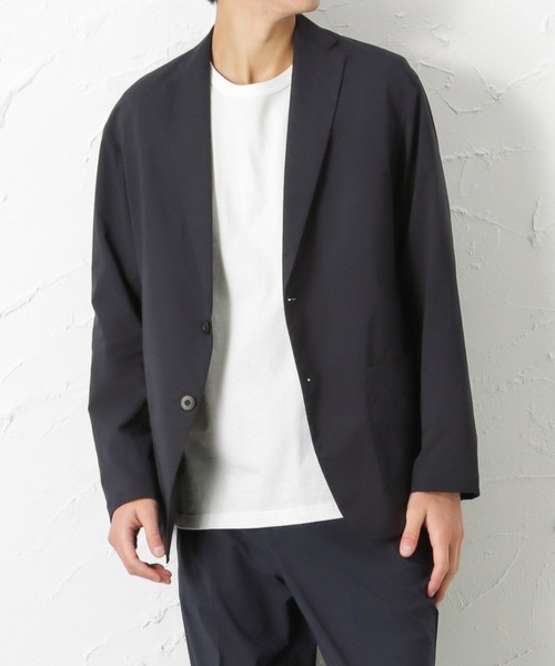 NAVY（ネイビー）の「NAVY SOLOTEX(R) ストレッチジャケット（テーラードジャケット・メンズ・ベージュ/ネイビー/チャコール・S/M/L/XL）」の3枚目の写真