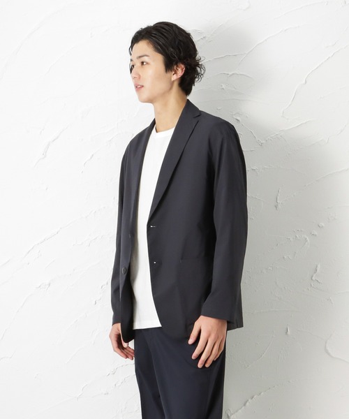 NAVY（ネイビー）の「NAVY SOLOTEX(R) ストレッチジャケット（テーラードジャケット・メンズ・ベージュ/ネイビー/チャコール・S/M/L/XL）」の4枚目の写真