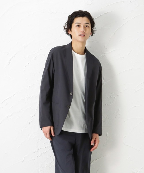 NAVY（ネイビー）の「NAVY SOLOTEX(R) ストレッチジャケット（テーラードジャケット・メンズ・ベージュ/ネイビー/チャコール・S/M/L/XL）」の5枚目の写真
