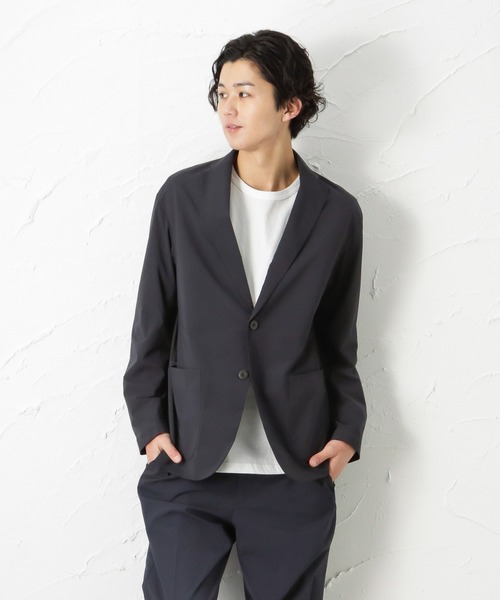 NAVY（ネイビー）の「NAVY SOLOTEX(R) ストレッチジャケット（テーラードジャケット・メンズ・ベージュ/ネイビー/チャコール・S/M/L/XL）」の6枚目の写真