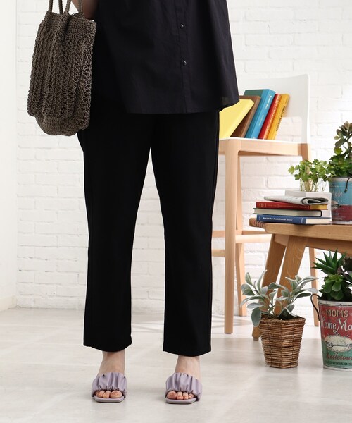 Cutie Blonde(キューティーブロンド)の「◆【S-LL】デニムシェフパンツ(デニムパンツ・レディース・サックスブルー/ブルー系2/グリーン/ネイビー/オリーブ/アイボリー系3/ダークグリーン/ブラック/サンドベージュ/アイボリー系4・03/04/02/01)」の1枚目の写真