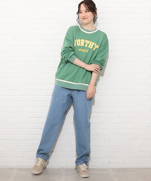 Cutie Blonde(キューティーブロンド)の「◆【S-LL】デニムシェフパンツ(デニムパンツ・レディース・サックスブルー/ブルー系2/グリーン/ネイビー/オリーブ/アイボリー系3/ダークグリーン/ブラック/サンドベージュ/アイボリー系4・03/04/02/01)」の12枚目の写真