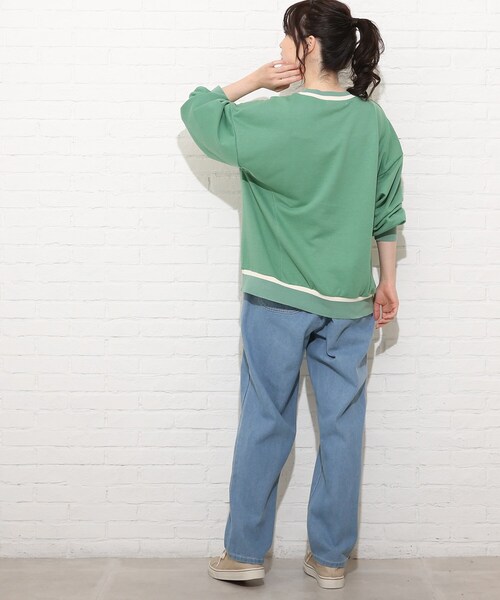 Cutie Blonde(キューティーブロンド)の「◆【S-LL】デニムシェフパンツ(デニムパンツ・レディース・サックスブルー/ブルー系2/グリーン/ネイビー/オリーブ/アイボリー系3/ダークグリーン/ブラック/サンドベージュ/アイボリー系4・03/04/02/01)」の14枚目の写真