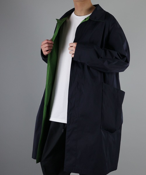 NUMBER (N)INE（ナンバーナイン）の「NUMBER (N)INE / ナンバーナイン BALMACAAN COAT/オーバーダブルフェイスバルマカンコート（ステンカラーコート・メンズ・ブラック/ベージュ/ネイビー・3/4）」の3枚目の写真