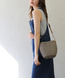 Per sist ence/パーシエンス　雑材ペーパー ラウンドミニショルダーバッグ