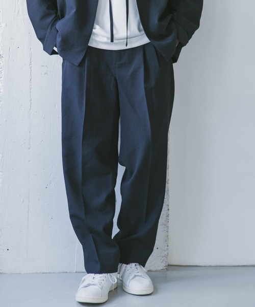 URBAN RESEARCH DOORS（アーバンリサーチドアーズ）の「イージーケア2タックトラウザー（その他パンツ・メンズ・ネイビー/オリーブ/グリーン・SMALL/MEDIUM/LARGE）」の3枚目の写真